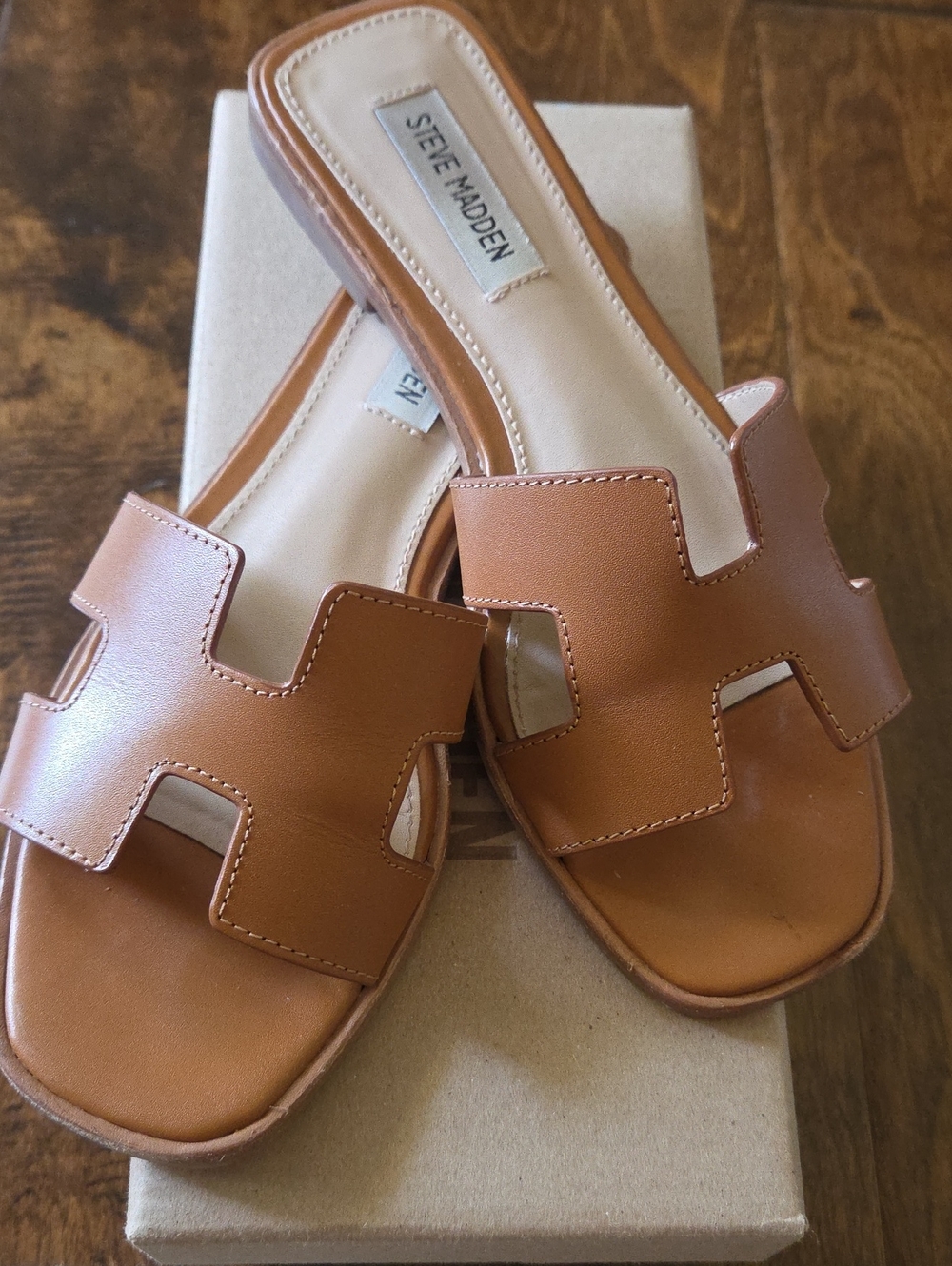 Steve Madden Women's Cognac Slides